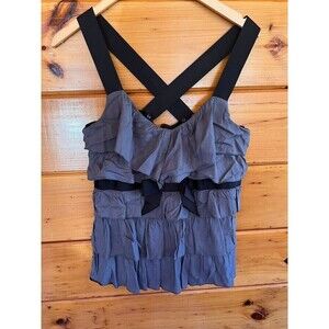 JESSICA SIMPSON TIERED RUFFLED MANALI TOP BLOUSE XL